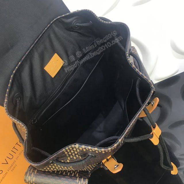 lv新款包包 路易威登波浪圖案Christopher小號雙肩包 lv男士新款後背包 N40358  ydh3844